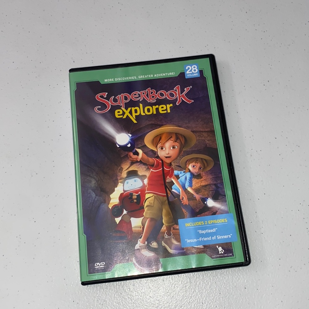 SuperBook Explorer Vol.28 “Baptized” “Jesus-Friend of Sinner” Christian Kids DVD